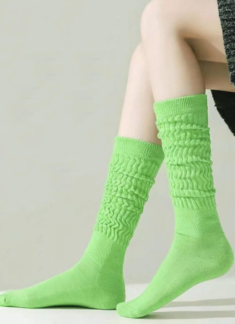 JORMATT Women Slouch Socks Thick Boot Socks Soft Extra Long Knee High Scrunch Socks Size 5-10 - Image 5